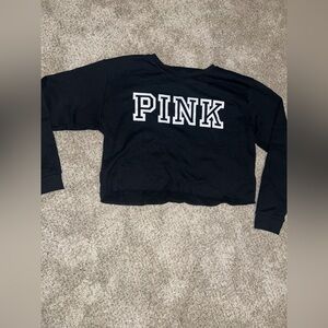 PINK Victoria's Secret Black Logo Sweatshirt